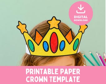 Couronne Royale Réglable Pour Enfant – 55x5,3 Cm – Tissu Et Non-tissé – Paillettes – Cosplay, Anniversaire, Carnaval – Légère 30g