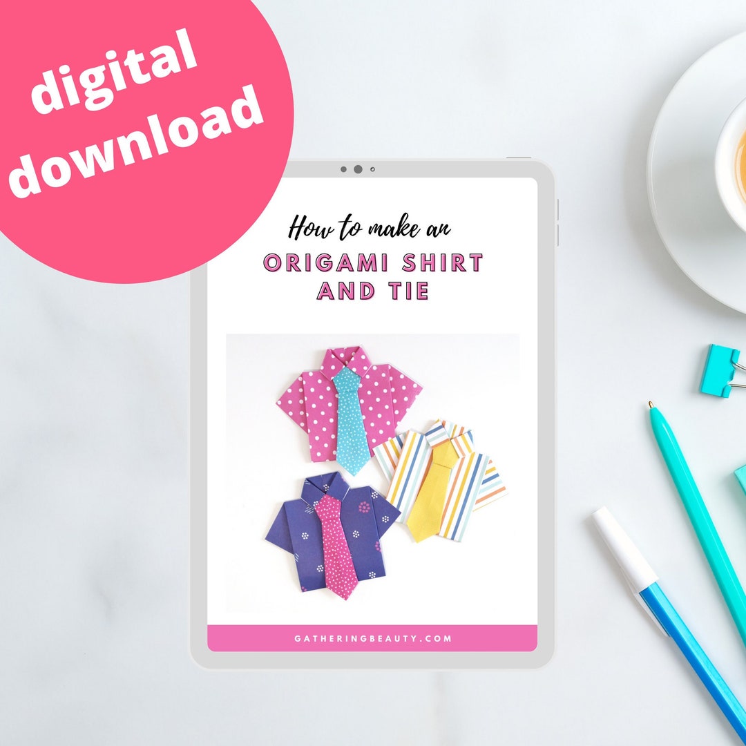 Origami Shirt and Tie - Father's Day Origami Shirt - How to - PDF ...