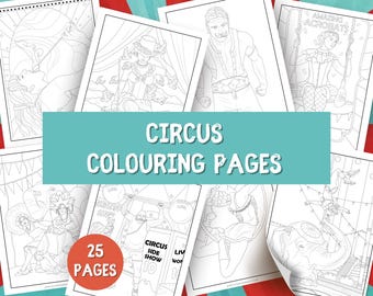 Kolorowanki Cyrk dla dorosłych, Kolorowanka Cyrk, Kolorowanka dla dorosłych, Kolorowanki do druku, Arkusze do kolorowania dla dorosłych, PDF