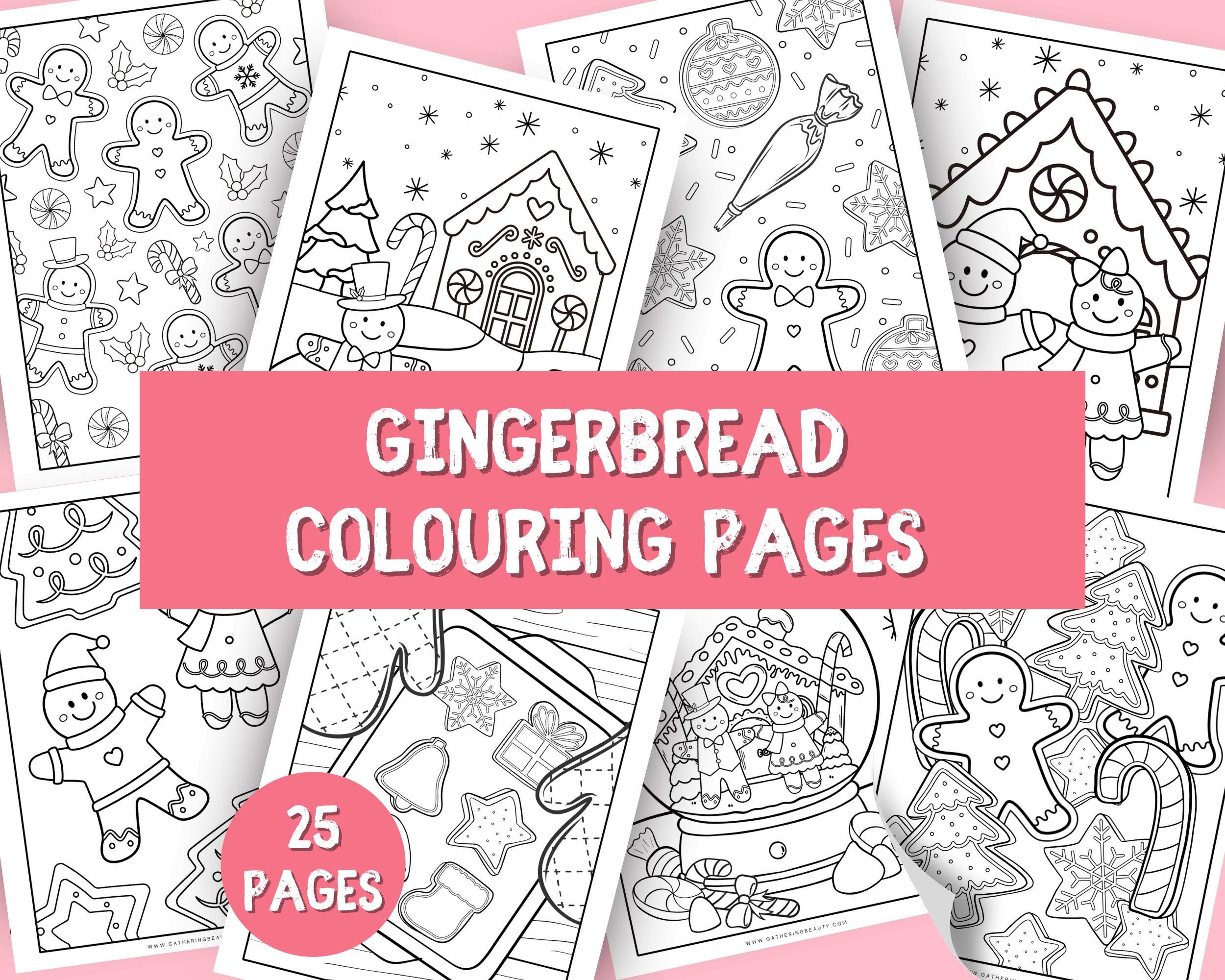 Gingerbread Coloring Pages Printable Coloring Sheets Cute Holiday