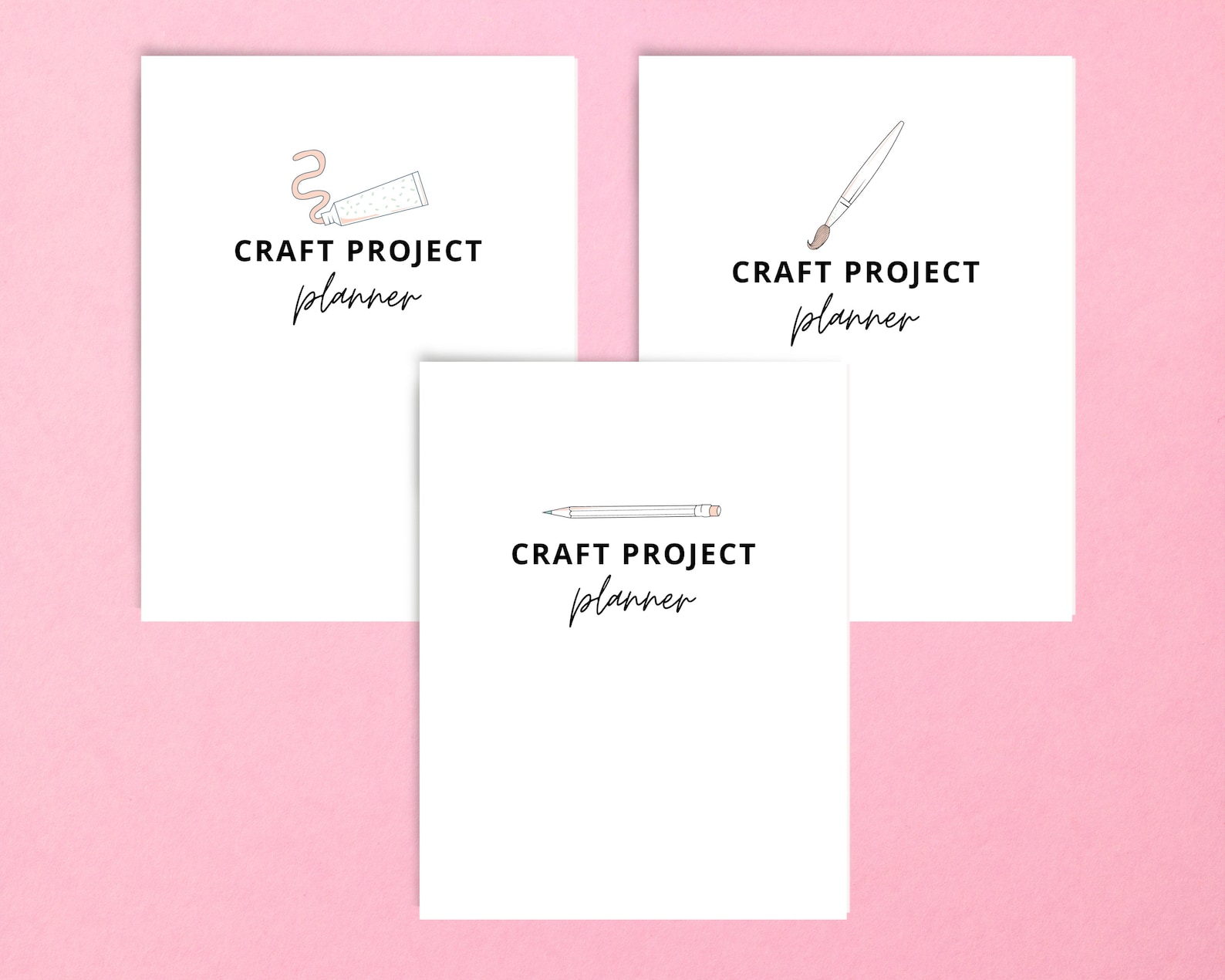 Craft Planner Bundle, Project Planner Pages, Printable Planner, Craft ...