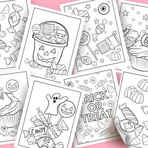 Halloween Candy Coloring Page, Printable Coloring Sheets, Trick or ...