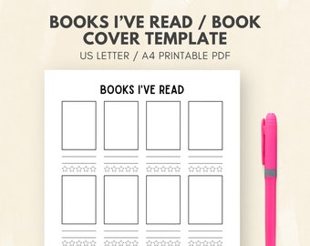 Book Tracker, Books I've Read, Printable Book Log, Book Cover Printable, My Library Book Tracker, Bookshelf Printable Template, Reading Log