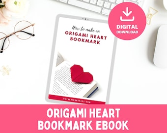 Origami Heart Bookmark - PDF - DIY Tutorial - eBook - Origami Instructions