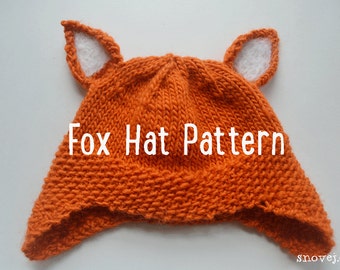 PATTERN Knitted Woodland Fox Hat