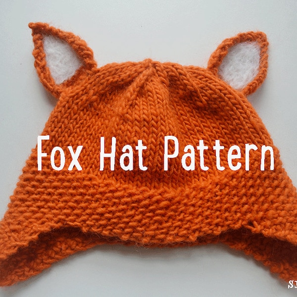 PATTERN Knitted Woodland Fox Hat