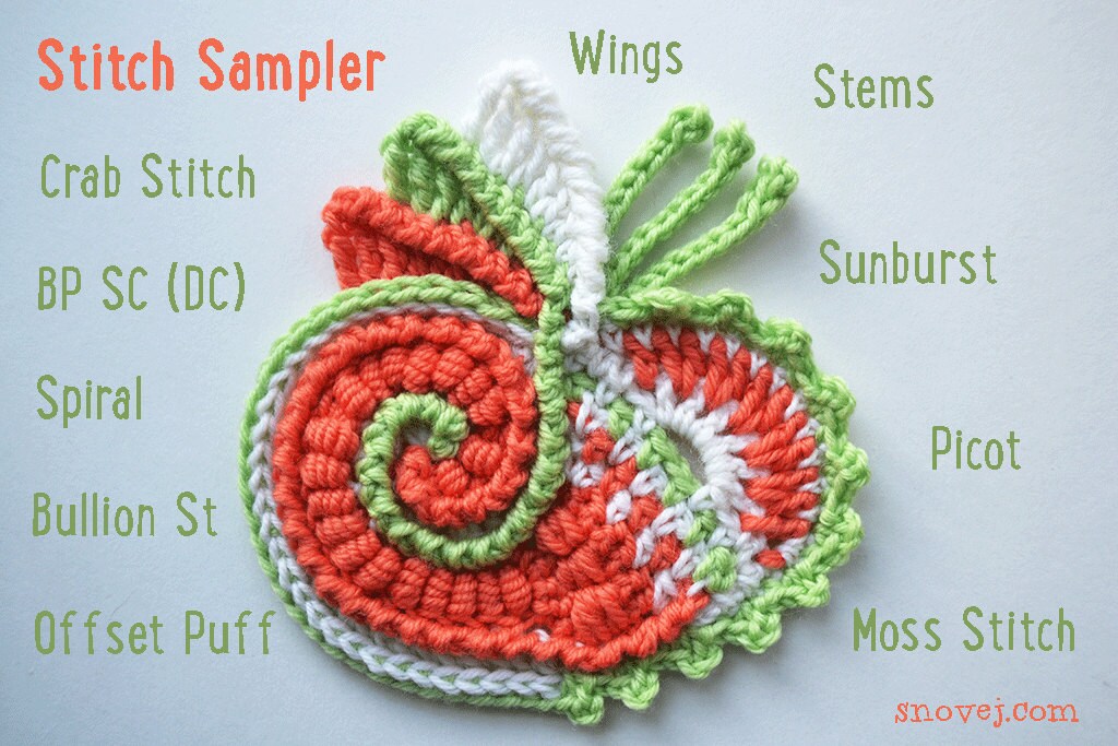 PATTERN Freeform Crochet Stitch Sampler Applique Scrumble Accessoires Sjaals & omslagdoeken Sjaals 