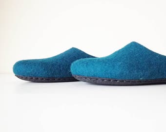 Custom Color Low Back Slippers: Soft Merino Wool House Shoes