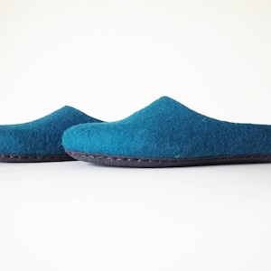 Custom color low back wool slippers / house shoes