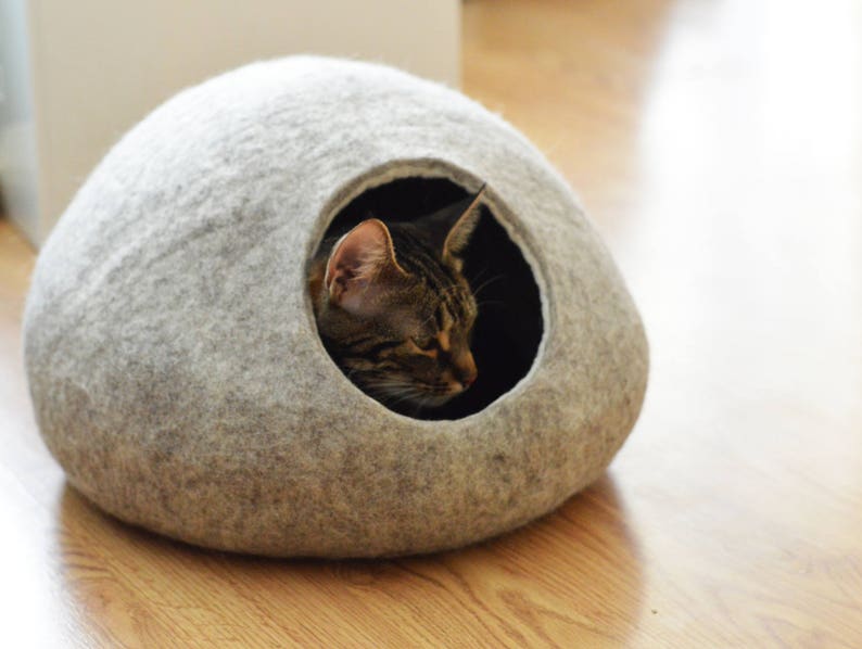 Custom Color Cat Cave / Premium Class Pet Bed / Modern Cat Bed / Best Aesthetic Cat House / Cat Hideaway / Pet Furniture / Cat Nap Cocoon image 4