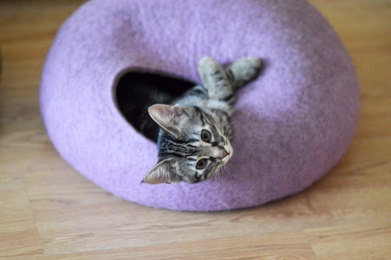 Modern Cat House / Premium Class Pet Bed / Pet Furniture / Highest Quality Cat Bed / Best Aesthetic Cat Cave / Cat Hideaway / Cat Nap Cocoon image 2