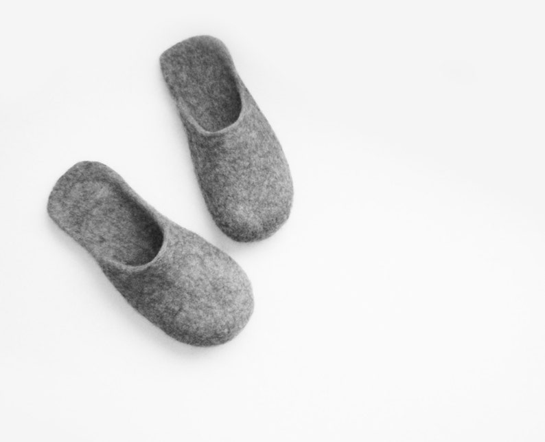 Eco Friendly Hand Made Backless Felted Men Slippers. Etsy