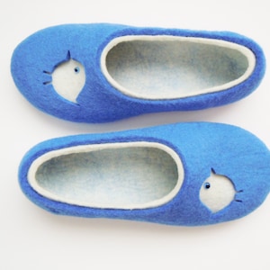 Felted woman slippers SPARROW image 3