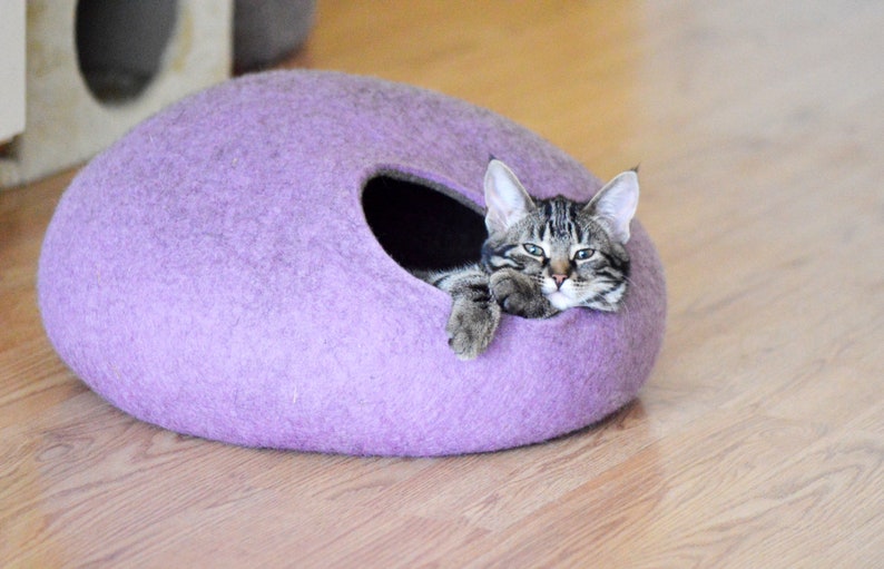 Modern Cat House / Premium Class Pet Bed / Pet Furniture / Highest Quality Cat Bed / Best Aesthetic Cat Cave / Cat Hideaway / Cat Nap Cocoon image 3