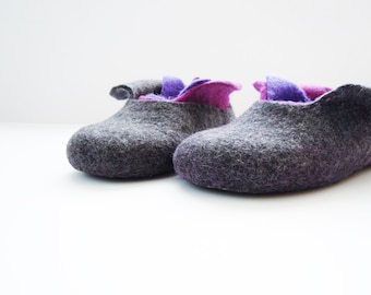 Felted 3 layer slippers