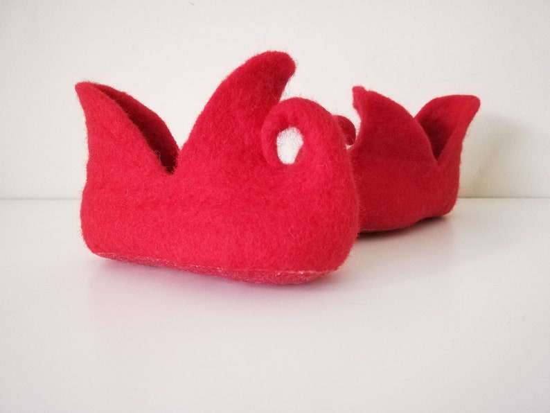 Felted adult size slippers ELF SHOES image 4