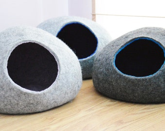 Custom Color Cat Cave / Premium Class Pet Bed / Modern Cat Bed / Best Aesthetic Cat House / Cat Hideaway / Pet Furniture / Cat Nap Cocoon