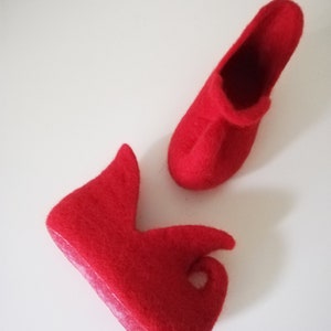 Felted adult size slippers ELF SHOES image 6