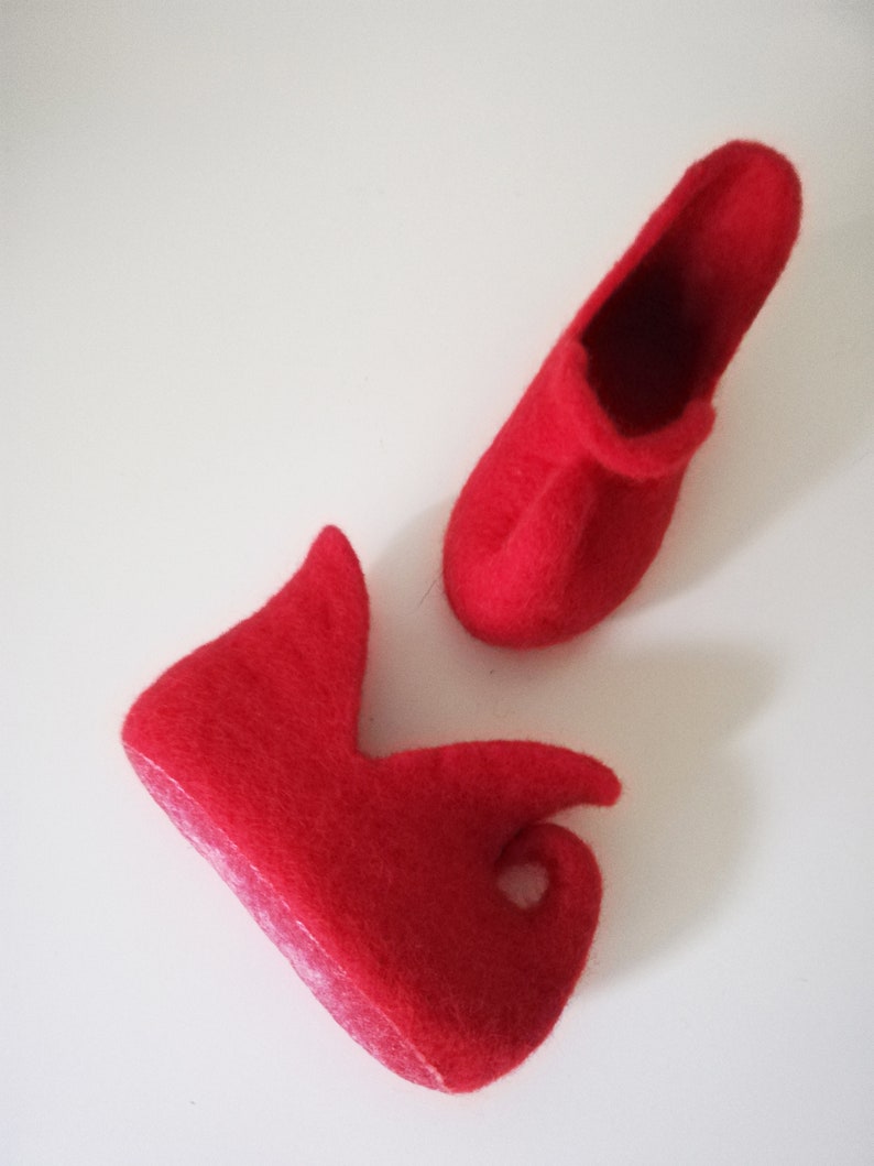 Felted adult size slippers ELF SHOES image 6