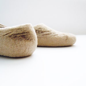 Felted wool slippers, house shoes