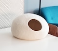 Merino Wool Cat Cave Bed: Modern Pet House product logo
