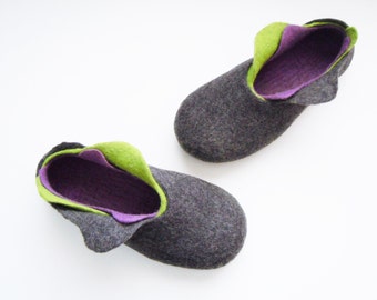 Felted 3 layer slippers