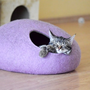 Modern Cat House / Premium Class Pet Bed / Pet Furniture / Highest Quality Cat Bed / Best Aesthetic Cat Cave / Cat Hideaway / Cat Nap Cocoon image 4