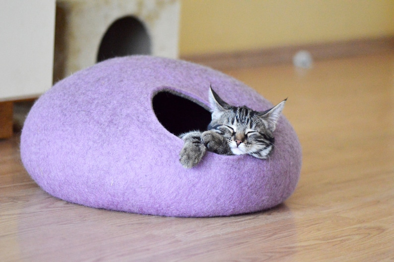 Modern Cat House / Premium Class Pet Bed / Pet Furniture / Highest Quality Cat Bed / Best Aesthetic Cat Cave / Cat Hideaway / Cat Nap Cocoon image 4