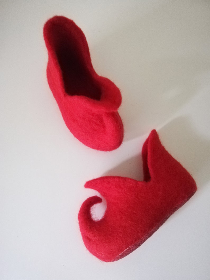 Felted adult size slippers ELF SHOES image 5