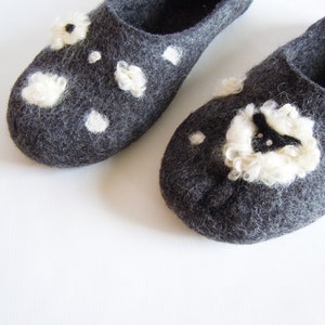 Felted wool slippers Ewes