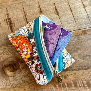 Floral Mini Zippered Quilted Pouch Hemingway Pouch image 4