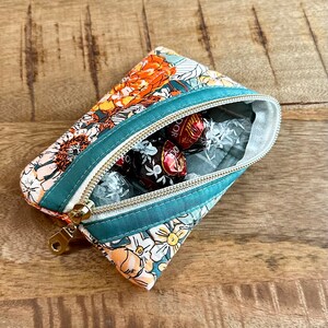 Floral Mini Zippered Quilted Pouch Hemingway Pouch image 5