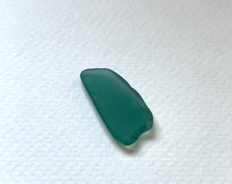 Teal green English sea glass pendant shape - lovely English beach find