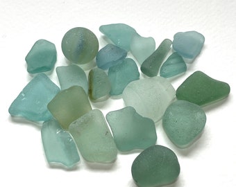 20 seafoam sea glass includes a cats eye marble - Lovely English beach find pieces from England beaches