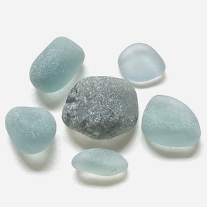 6 lovely grey Grimsby sea glass England beachcombing finds image 1