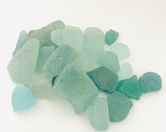 25 beautiful seafoam sea glass beach find pieces found at Whitby, UK