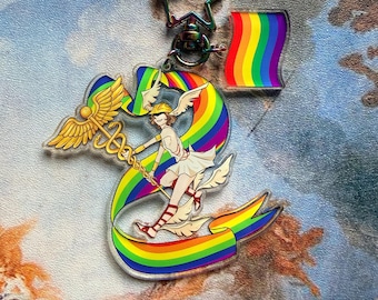 Hermes PRIDE Keychain: Choose your flag! (Pre-Order)