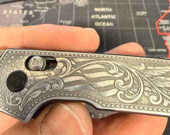 custom engraved Kershaw iridium pocket knife