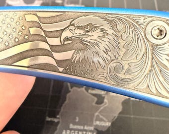 custom engraved civivi  pocket knife