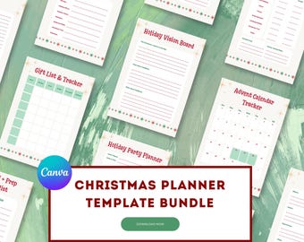 2025 Minimalist Christmas Planner | Editable Canva Template (Printable & Digital)