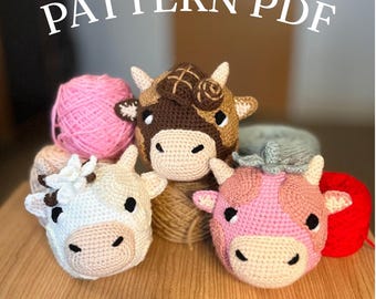 3-in-1 Neapolitan Chunky Cows - Crochet Pattern PDF