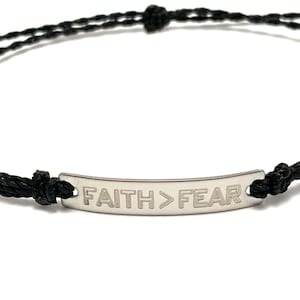 Faith over Fear bracelet, inspirational bracelet, waterproof bracelet