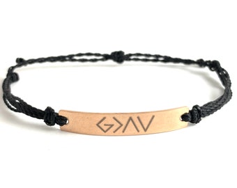 God is greater than the highs & lows, God is greater bracelet,  inspirational jewelry