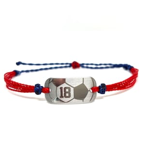 Soccer bracelet, personalized waterproof sports jewelry, team gifts