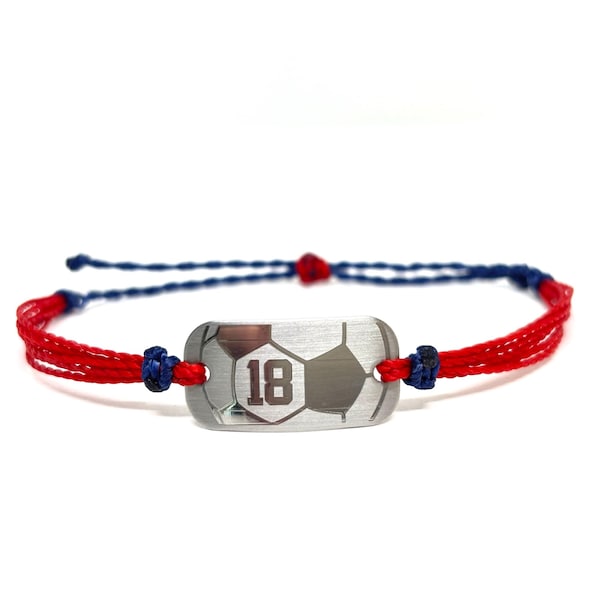 Soccer bracelet, personalized waterproof sports jewelry, team gifts