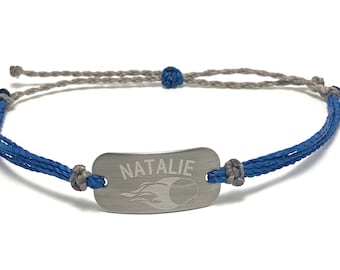 Baseball or softball bracelets, personalized waterproof sports bracelet, team gifts