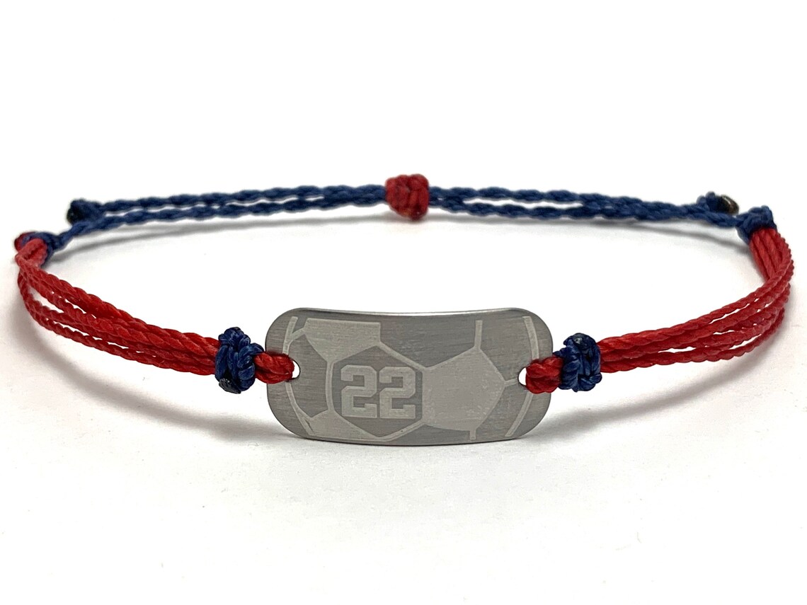 Soccer Bracelet Personalized Waterproof Sports Bracelet Team Etsy