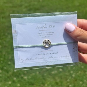 Wave bracelet with scripture packaging, waterproof adjustable religious jewelry, Christian gift