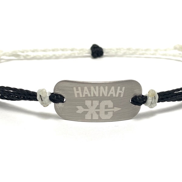 Cross country bracelet, personalized waterproof sports bracelet, team gifts, track bracelet, runner gift