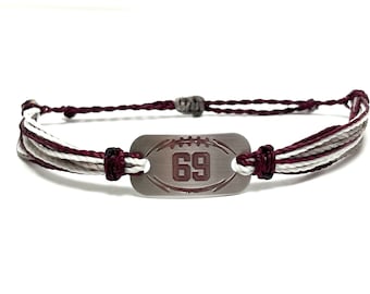 Football bracelet, thick men’s band, personalized waterproof sports bracelet, team gifts